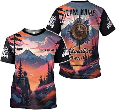 Amazon.com: Custom Adventure Hiking Shirt Graphic Mountain
