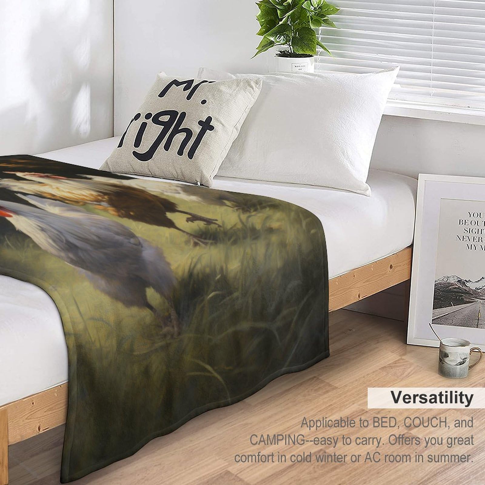 Decke Huhn Decken Tagesdecke - Weiche Flannel Decke Sofadecke - Wohndecke Sofaüberwurf Bettüberwurf 180×200cm