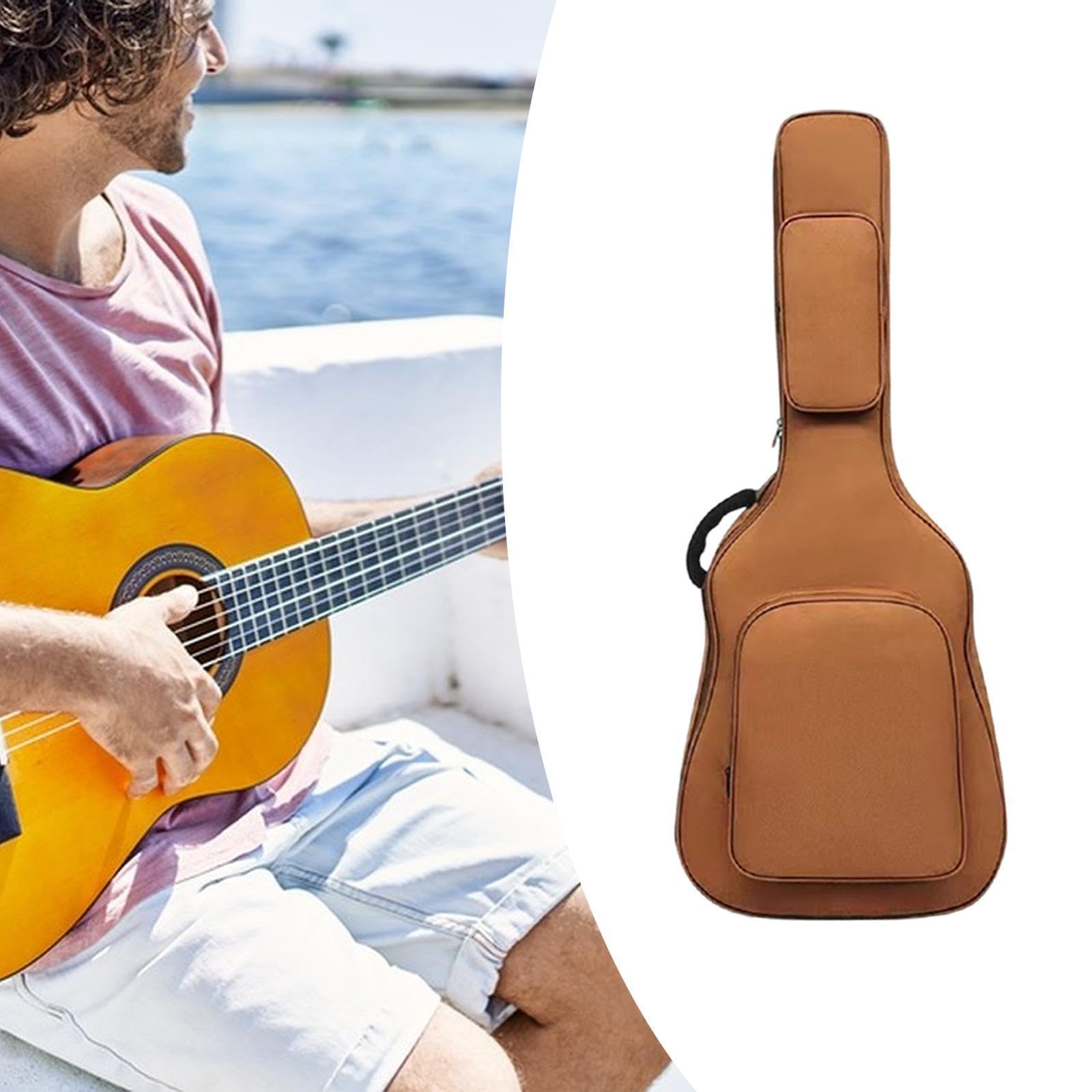 Wmqbjta 40 41 Inch Acoustic Guitar Bag Padding Backpack for Sheet Music Tuner Cables