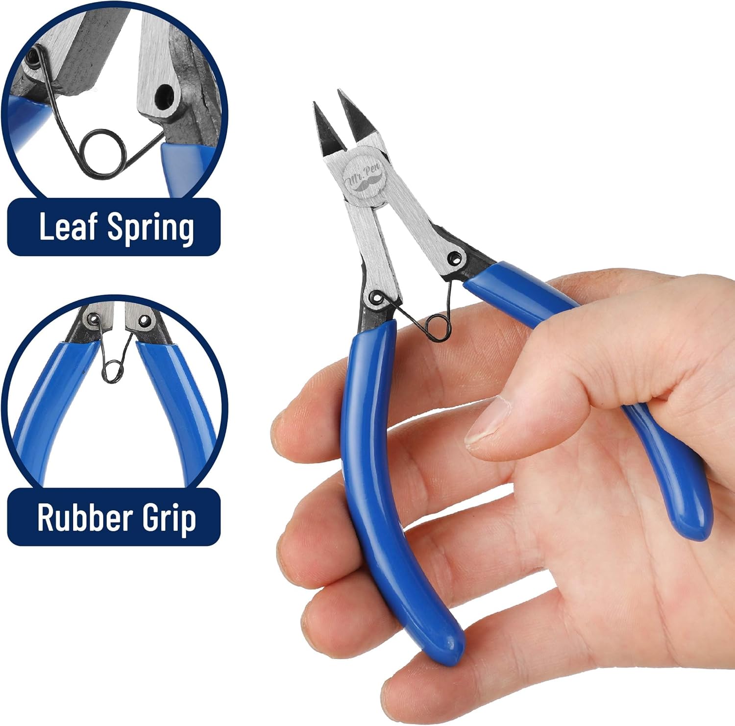 Mr. Pen 5 Inch 2 Pack Wire Cutters - Diagonal, Flush, Side, Nippers, Cutting Pliers