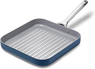 Caraway Square Grill Pan - 11” Grill Pan - Non-Stick Ceramic Coated - No...