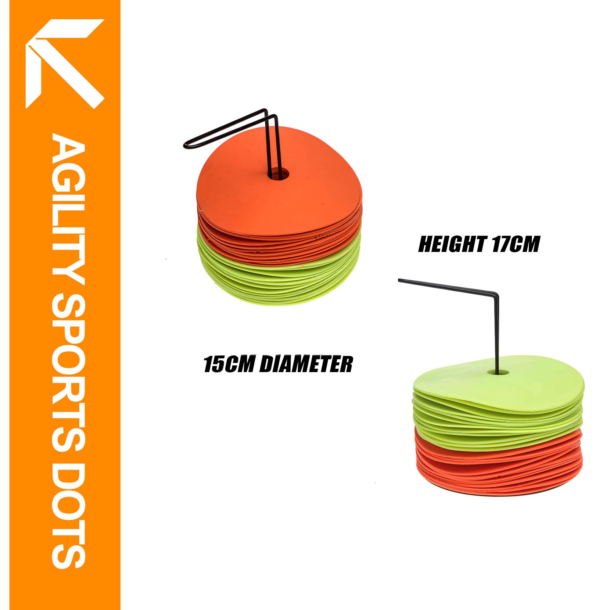 10Pack Flat Disc Markers Non- Spots Markers Football Basketball Sports Speed Agility Training Markers 199717078 - View #2