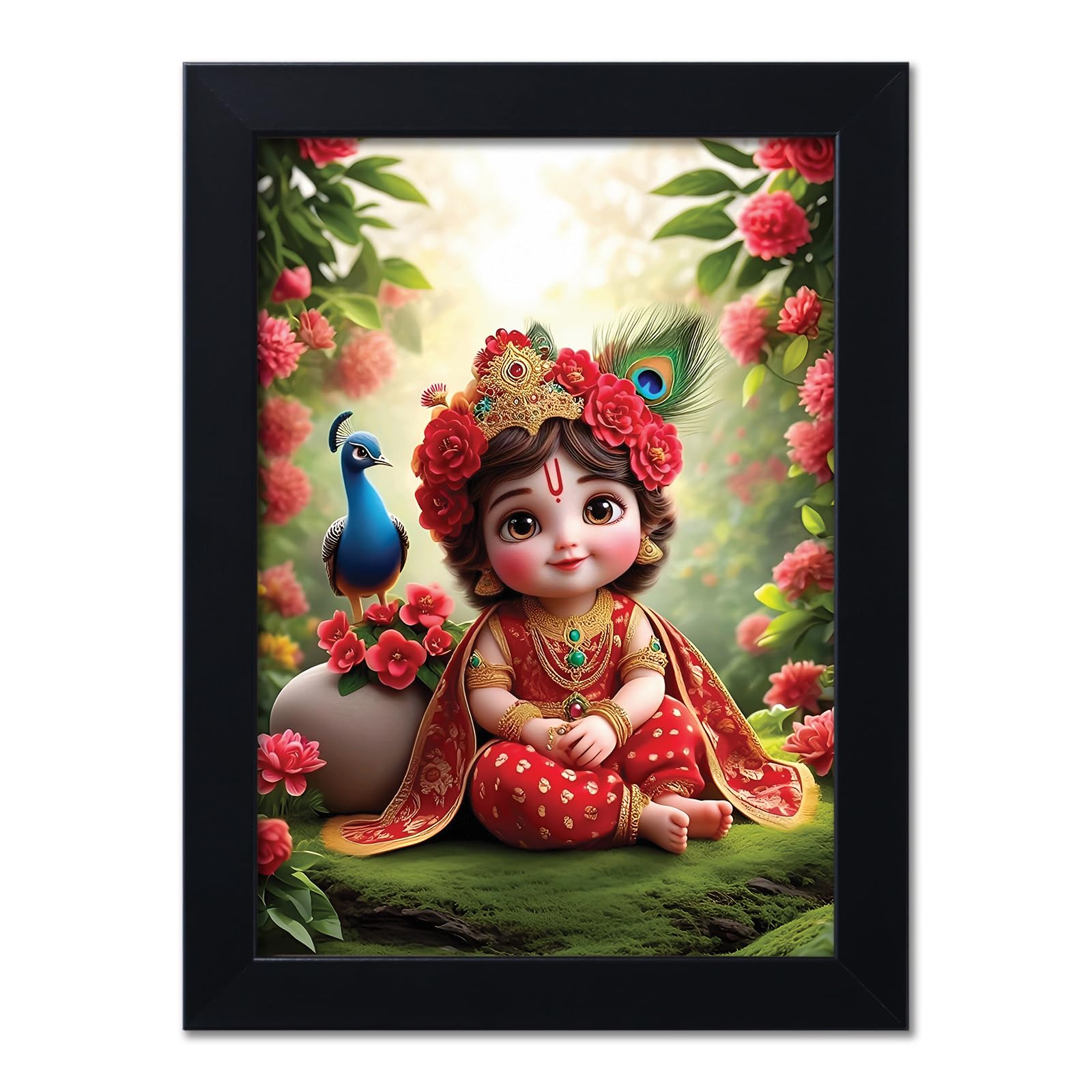 Baby Krishna Photo Frame - Kanha Ji Gift -9