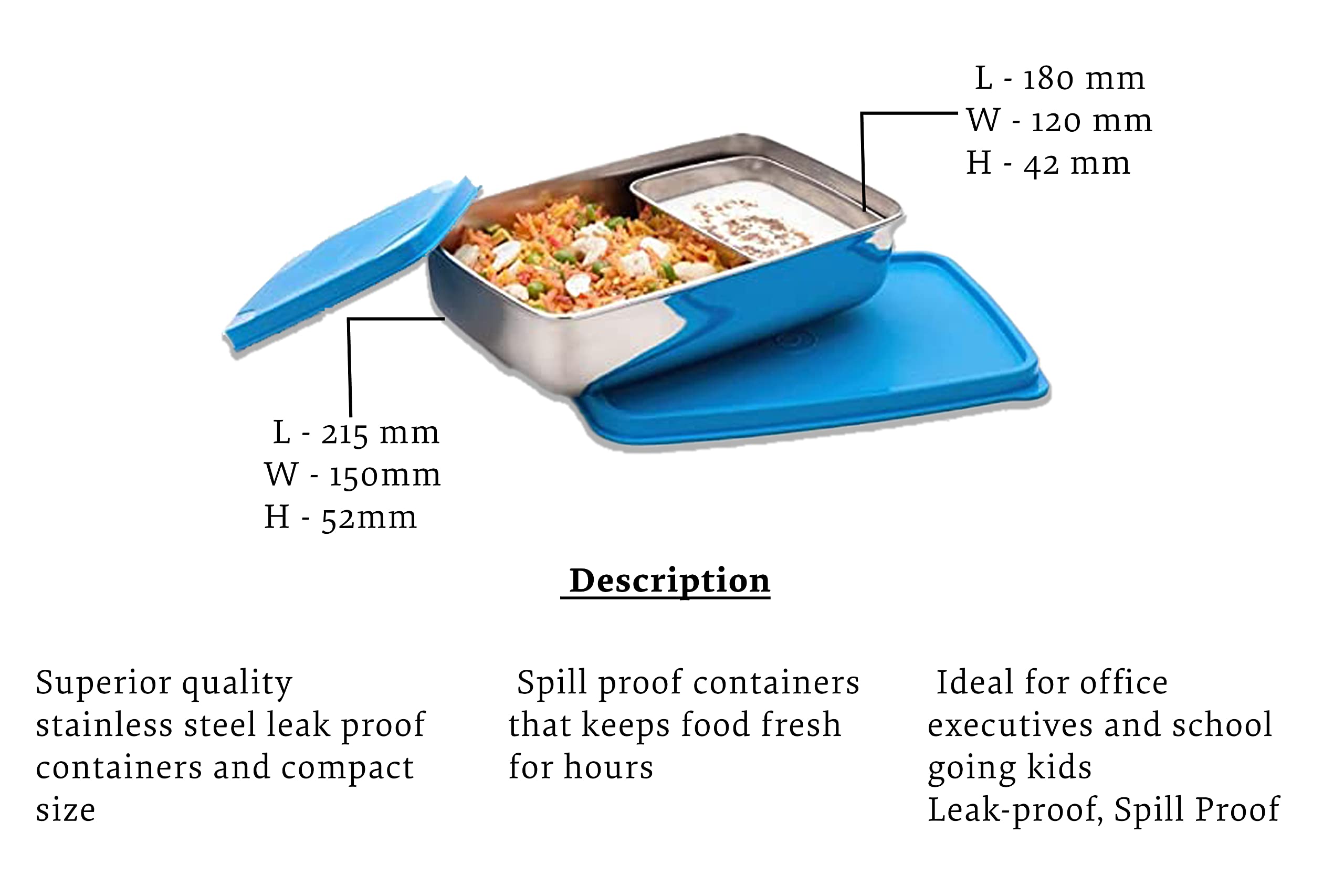 Signoraware Boîte À Bento En Acier Inoxydable  Boîte À Déjeuner Pour