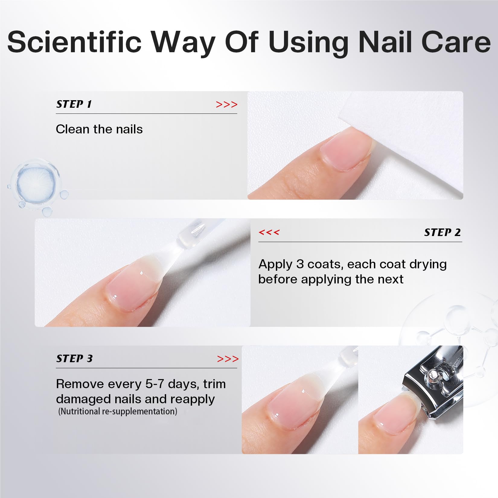 Morovan Rafforzatore per unghie: Nail Care Ridge Filling Strengthener Nail Hardener Clear Nail Varnish Nail Strengthener per unghie danneggiate Smoothing Base Coat 15ml