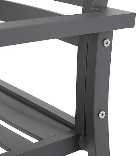 Miniatura 7 de Daisy Silla de comedor de aluminio moderna para exteriores (juego de 2), gris pistola