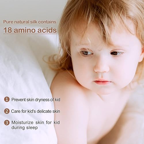 Miniatura 5 de ATreebag Funda de almohada para niños pequeños, 100 % seda de morera, hipoalergénica, suave y lisa, se adapta a 13 x 18 pulgadas, 12 x 16 pulgadas,