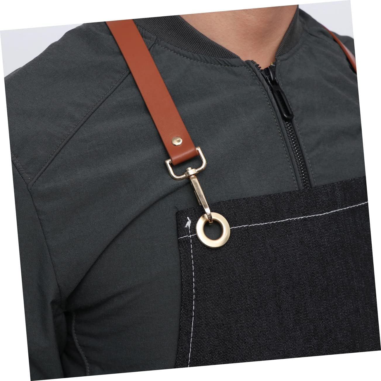 Chef Apron Hairdresser Apron Bib Waiter Pocket Barber Cape Multi Use Pocket