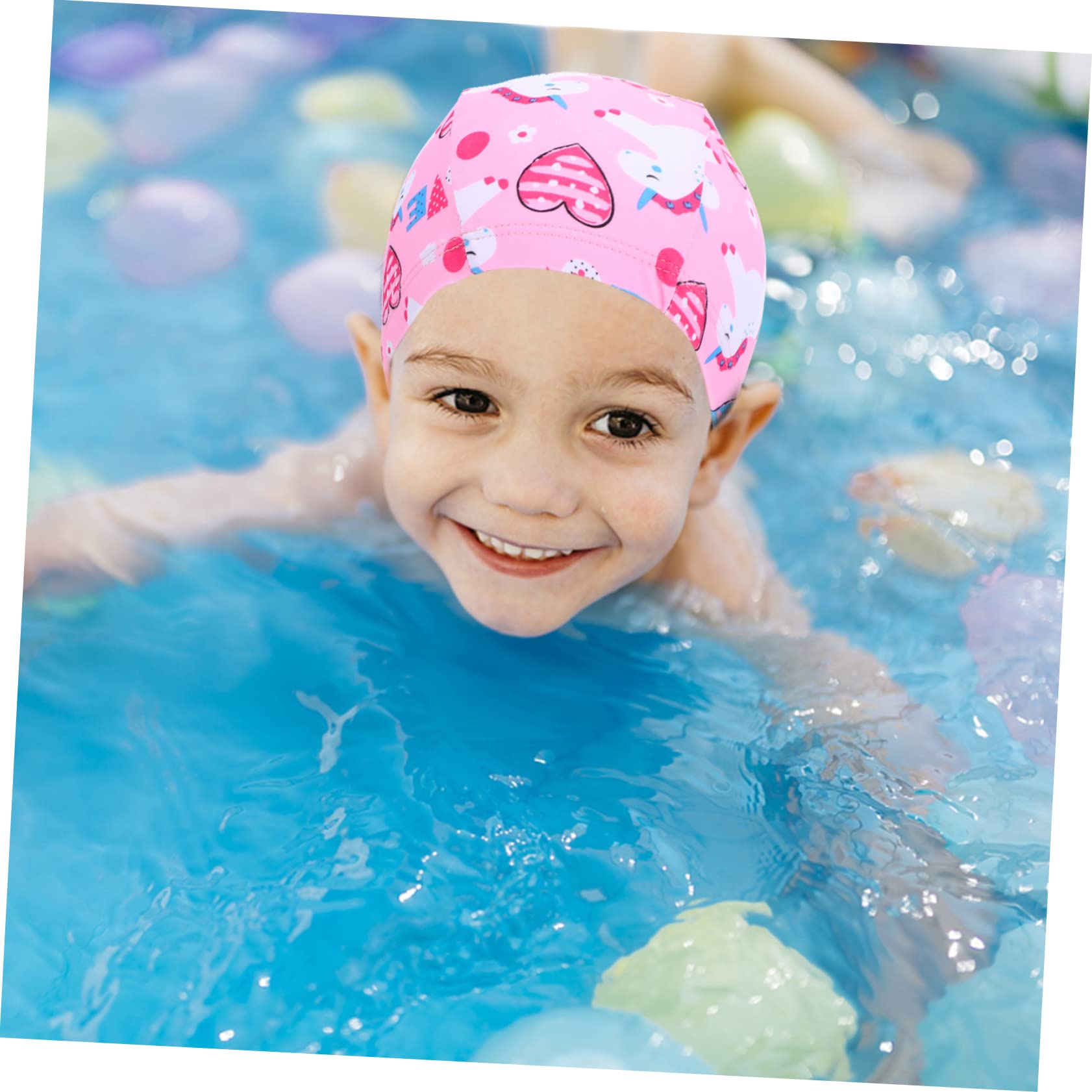 6 Pcs Cuffia Da Nuoto Cuffia Per Piscina Cuffia Elastica Per Il Nuoto Cuffia Da Nuoto Del Fumetto Cappello Per Le Donne Visiera Da Bagno Per Bambini Cuffie Per Le Donne Cappello