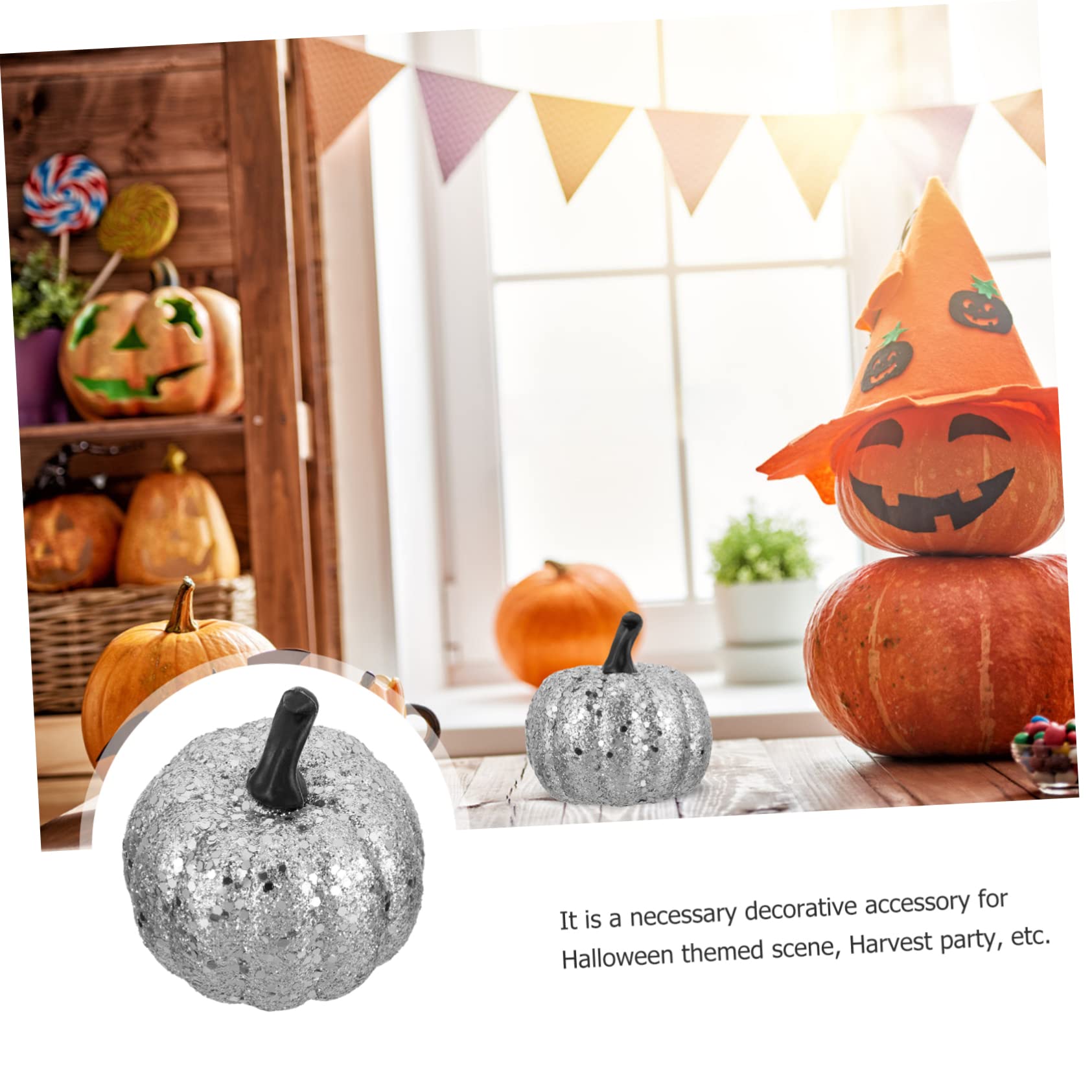 Alipis 40stücke Teiliges Dekorative Schaumkürbisse Mit Glitzer Für Halloween Erntedankfest Und Partys Kreative Und Lebendige Deko Für Zuhause Garten Und Schule