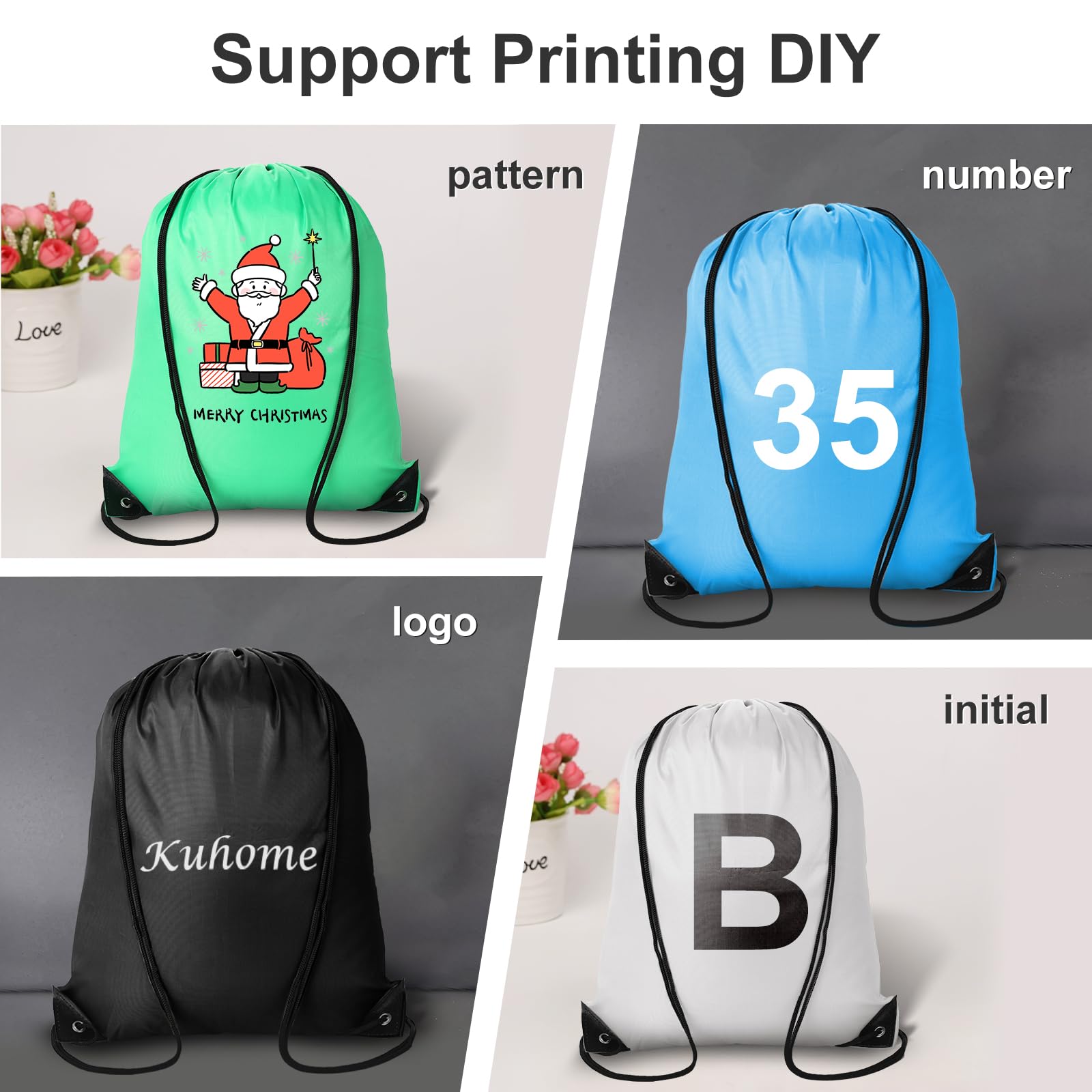 Kuhome Bolsas con cordón