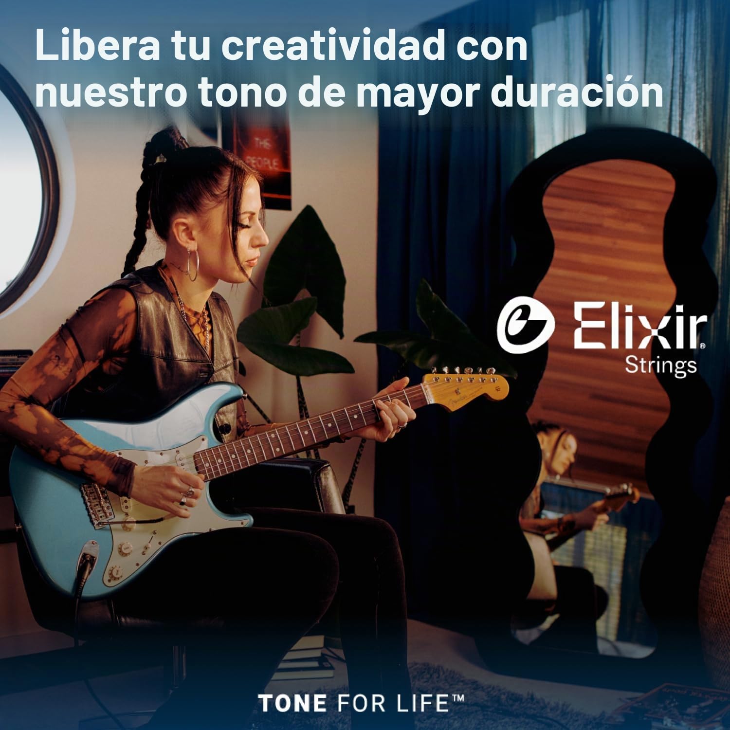 Elixir Cuerdas Strings para guitarra eléctrica con tecnología NANOWEB, ligeras (.010-.046), paquete de 4 unidades especial de Amazon