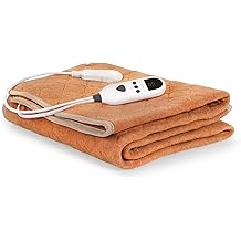 Heated Mattress Pad Mini Twin Size, 31.5" x 63" Electric Mattress Pad with Digital Controller, 9 Heat Settings, 1-6 Hours Auto Shut Off, Fast Heating, Machine Washable, Brown