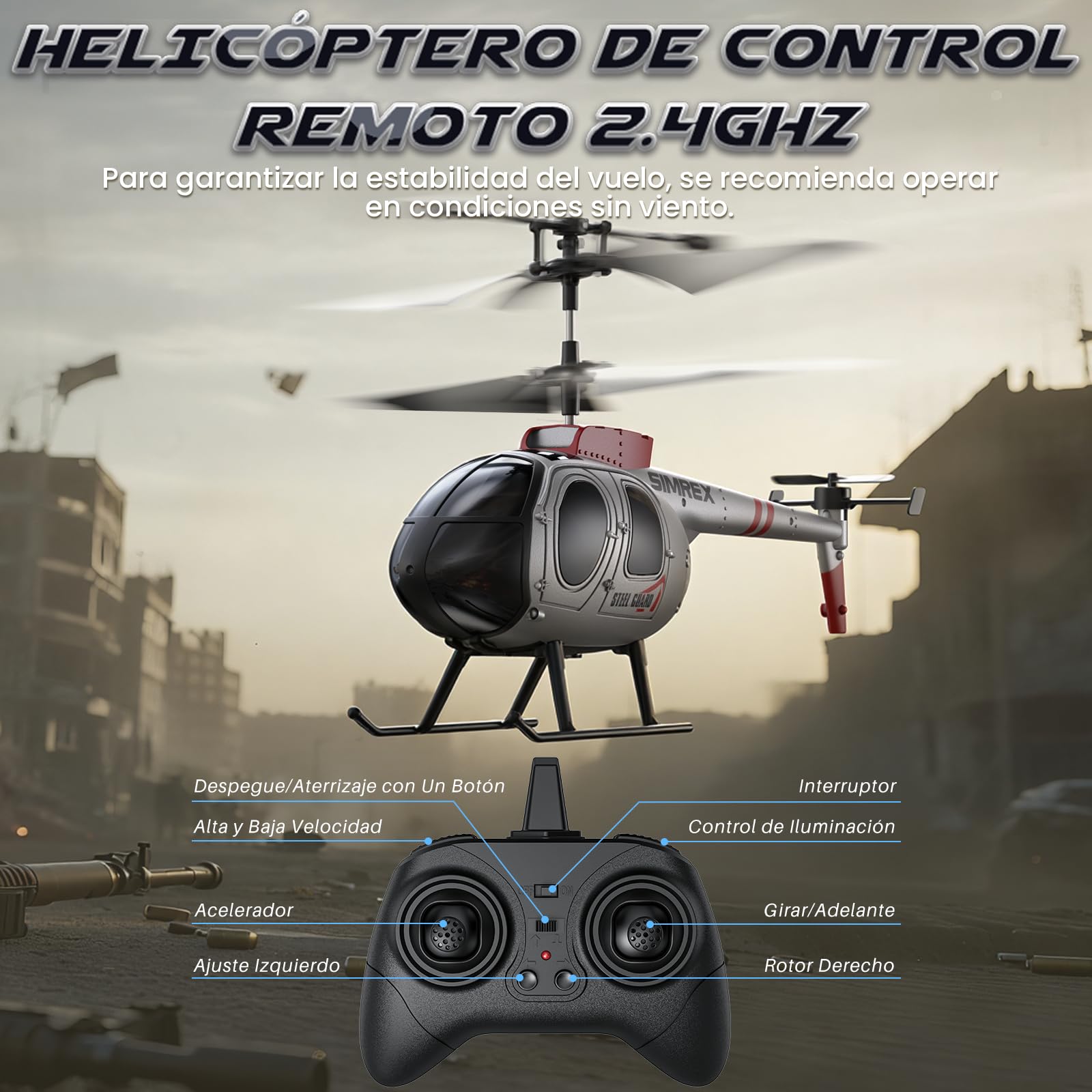 SIMREX Helicóptero, helicóptero teledirigido de 2,4 GHz, 2 modos de velocidad con 20 minutos de tiempo de vuelo, helicóptero rc, mantiene la altura de vuelo, juguete de helicóptero para niños y niñas