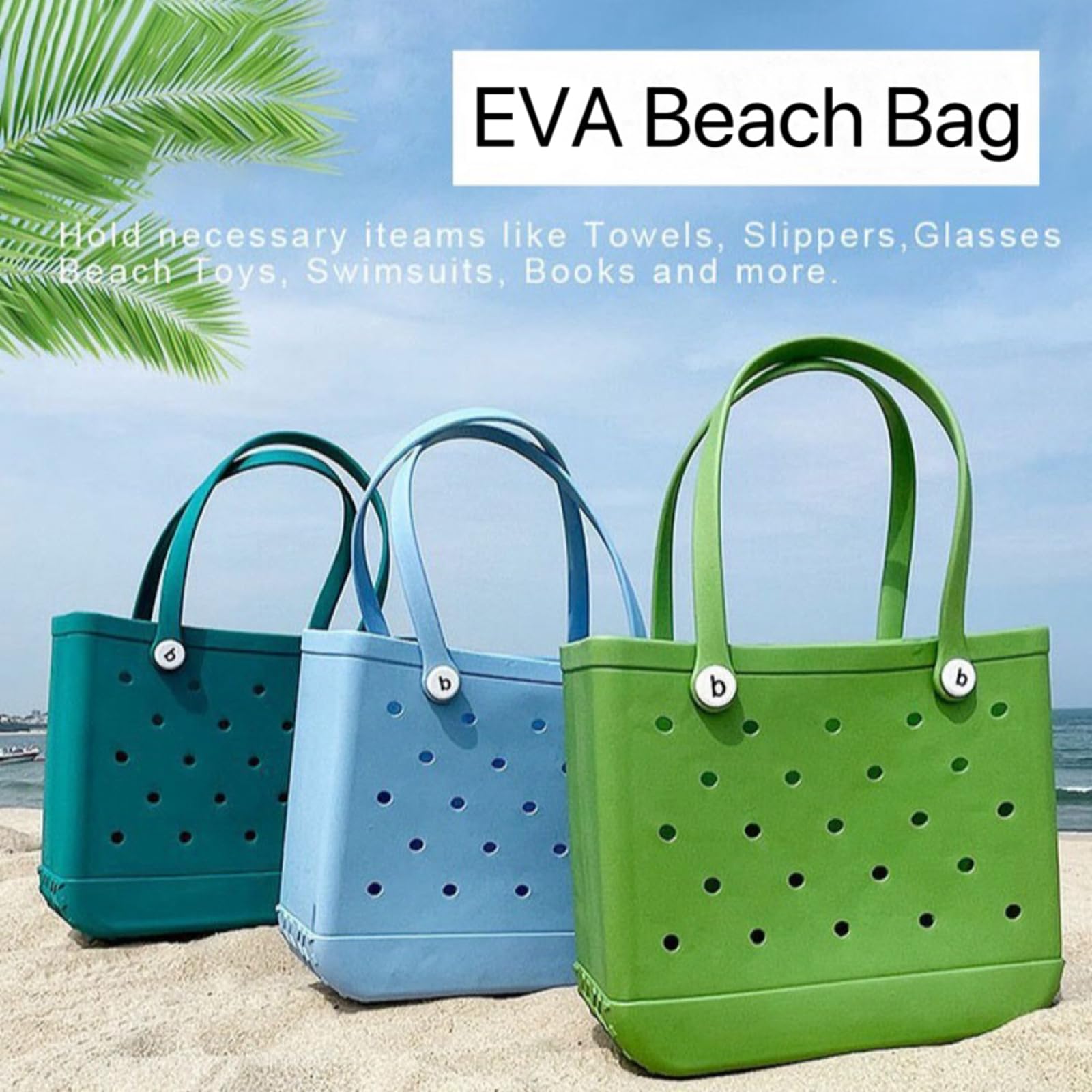 ELDTEC Borsa da spiaggia in gomma, impermeabile, lavabile, borsa da donna in gomma, borsa sportiva per spiaggia, barca, piscina, lavoro, scuola, sport, palestra