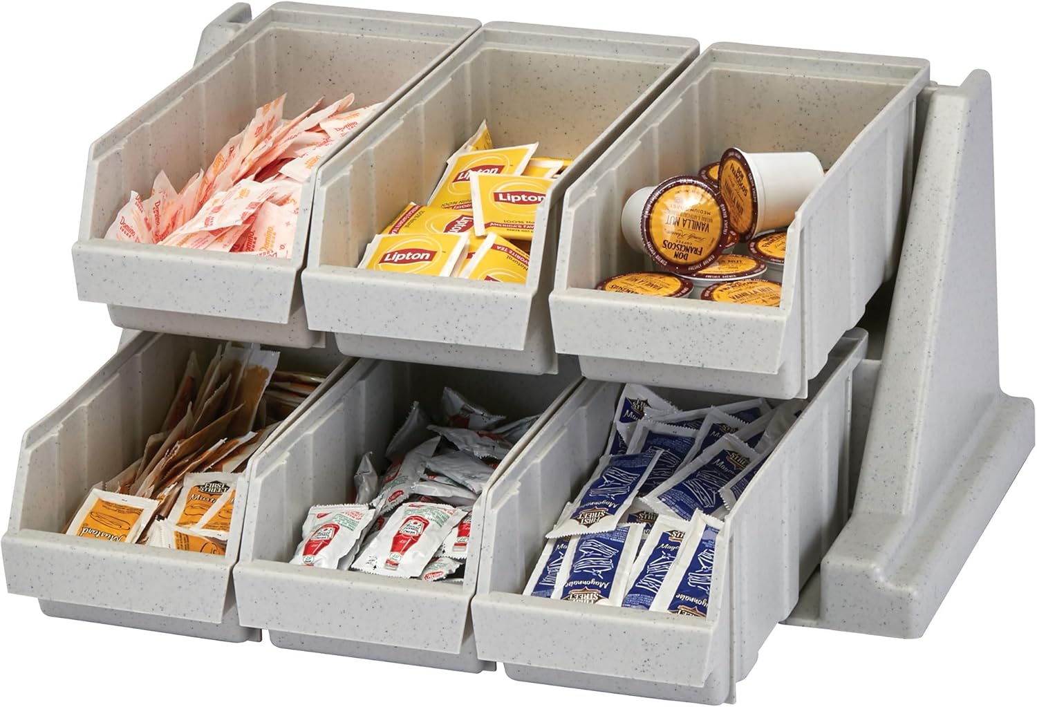 Cambro Condiment Holder with 6 Bins Speckled Gray 6RS6-480