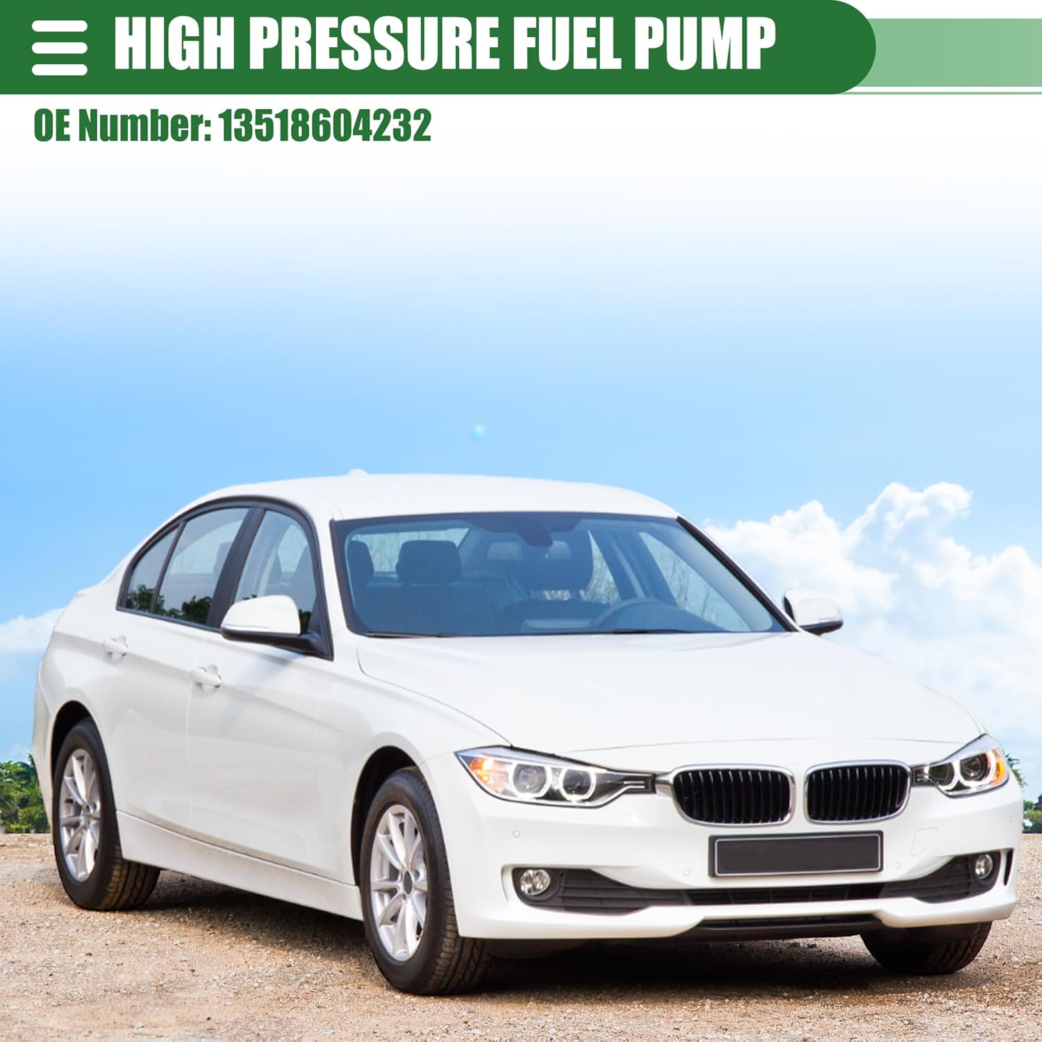 Motoforti Car High Pressure Fuel Pump, for BMW X5 X6 2014-2018, for BMW 530i 550i 650i 750Li Metal, No.13518604232, Silver Tone