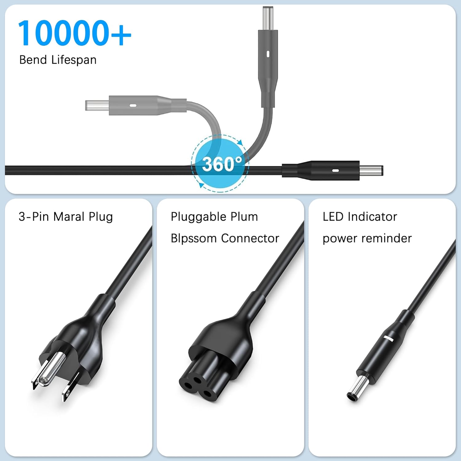 130W AC Adapter Laptop Charger Replacement for Dell XPS 15 7590 9530 9550 9560 9570 Precision M3800 M2800 5510 5520 5530 5540 Ins piron 7347 7348 7459 HA130PM130 0V363H 06TTY6 Power Supply Cord