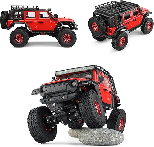 Miniatura 7 de 1/24 RC Truck 2428 4WD Electric RC Rock Crawler con luz LED 130 Motor de cepillo de carbono 3KM/H Todo Terreno Off Road Racing Car para Navidad,