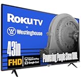 Westinghouse Roku TV - 43 Inch Smart TV&comma; 1080P FHD Television with Wi-Fi Connectivity and Mobile App&comma; Flat Screen&comma; Bluetooth&comma; Compatible with Apple AirPlay&comma; Alexa and Google Assistant