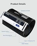 Checkme Blood Pressure Machine for Home Use, Bluetooth Rechargeable BP Monitor w Large Upper Arm Cuff 22-42 cm, Accurate Digital BP Readings in 30s, 50 Local BP Records, Unlimited Data Stored in App