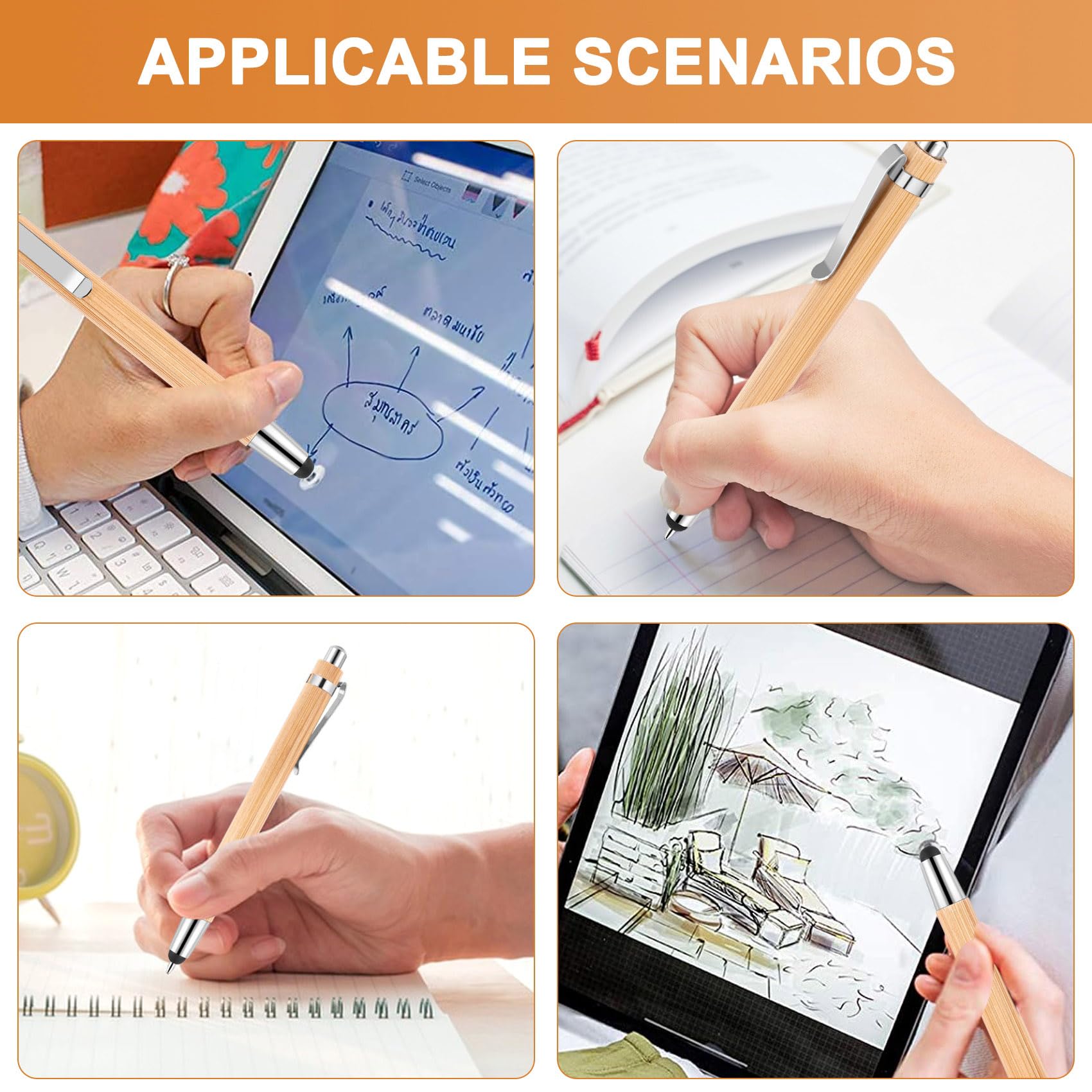NIZEAMI 80 Pcs Ballpoint Pen with Stylus Tip - Image 4
