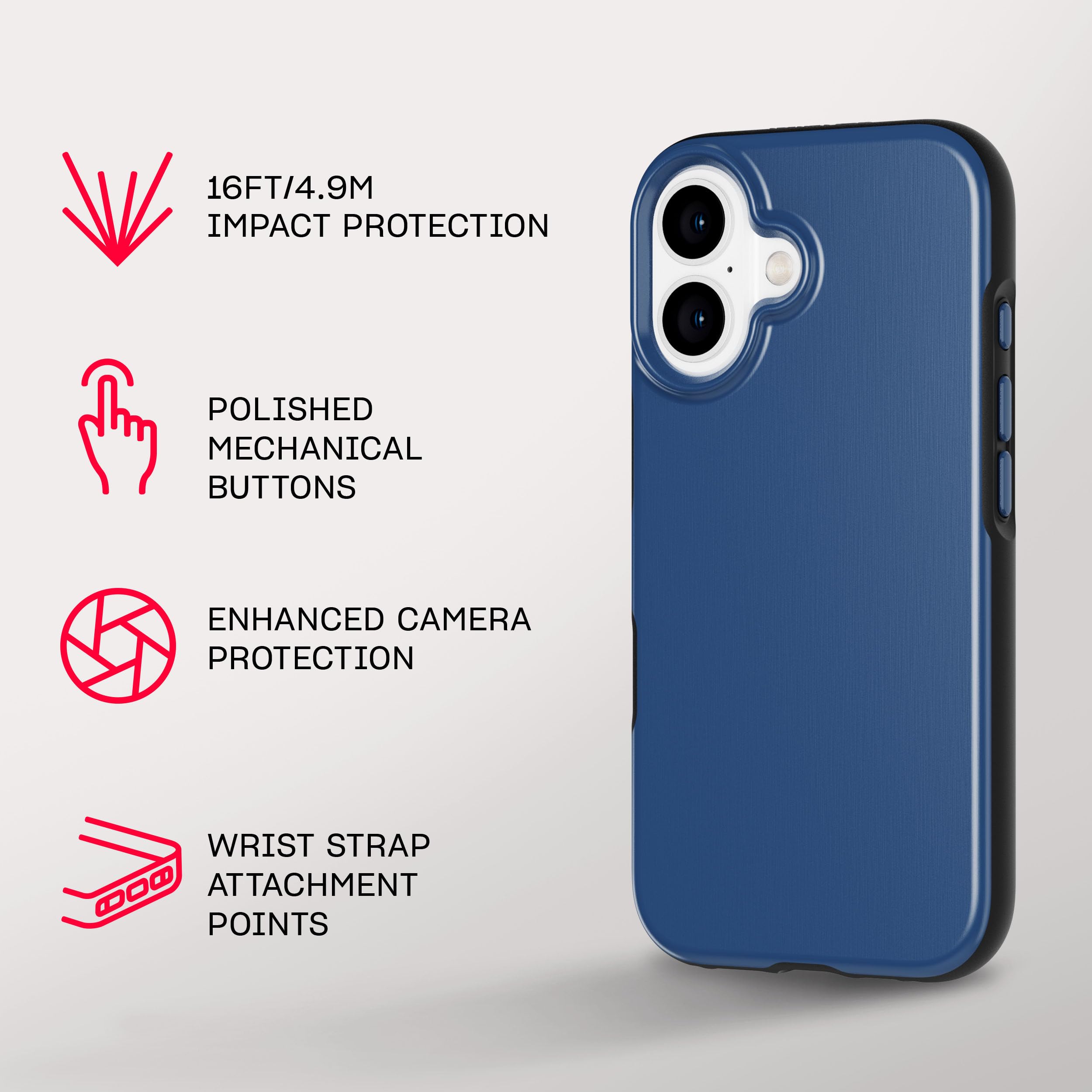 Tech21 EvoDusk for iPhone 16 Compatible with MagSafe - Impact Protection Case 15x Military Standard Tested - in Blue/Black - Image 4