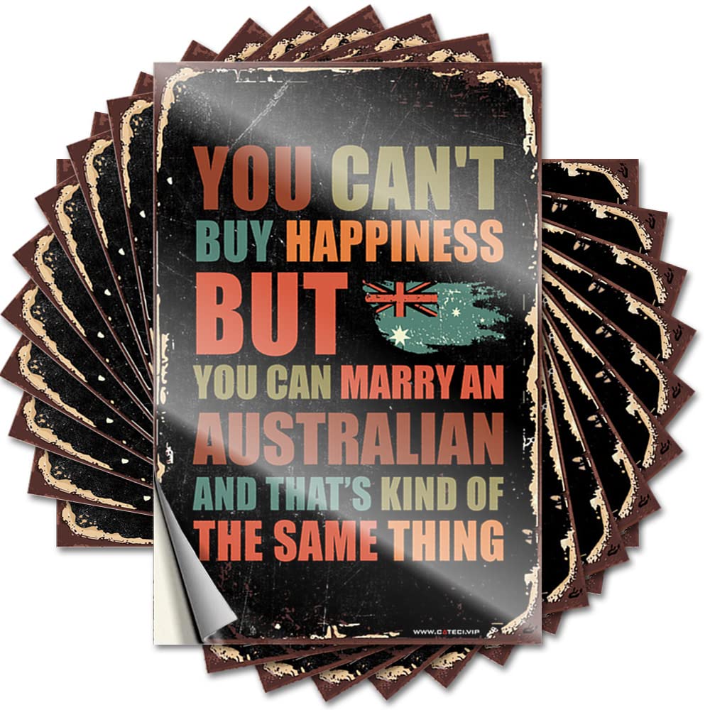 Room Decorations Aesthetic Decal Bumper | You Can't Buy Happiness But You Can Marry an Australian Coastal Birthday Sticker Pack(12X18CM)