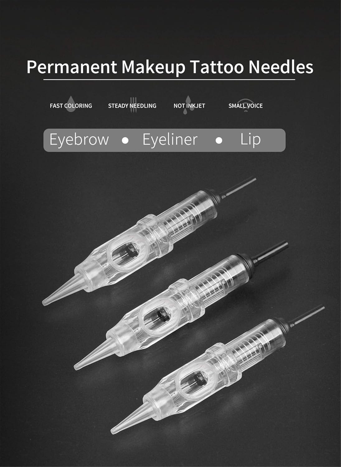 Disposable Eyebrow Tattoo Needles 1R 3R 5R 5F 7F Sterilized Permanent Makeup Cartridge Needles