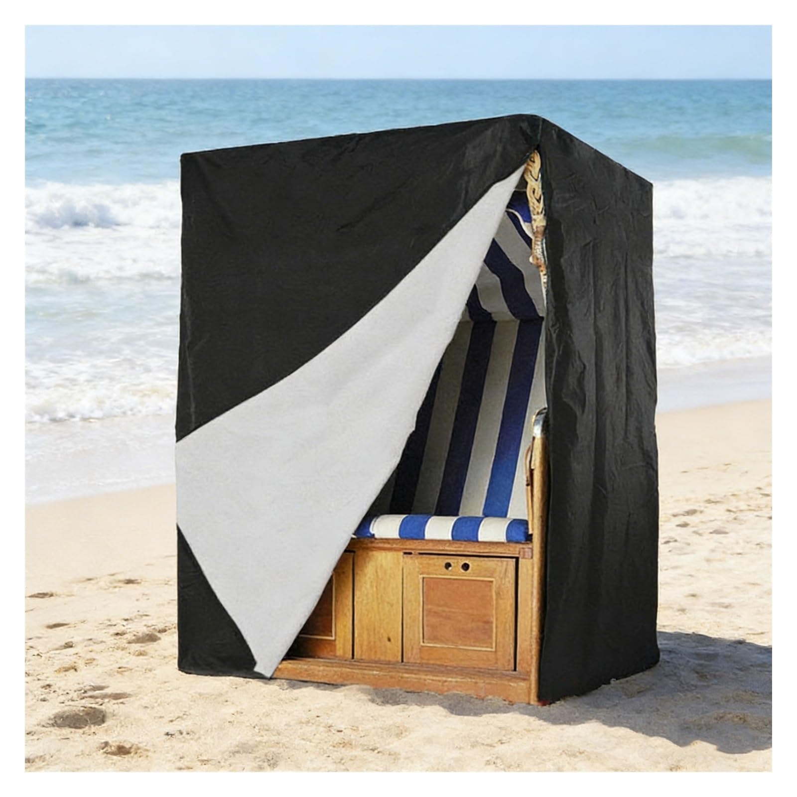 Housse de chaise de plage et meubles de jardin imperméable 130x100x170cm