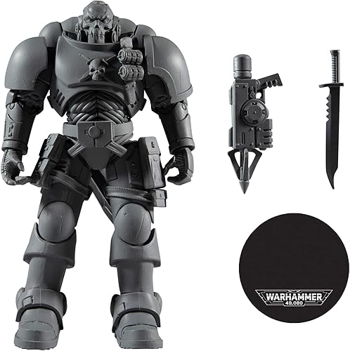 Miniatura 9 de McFarlane Toys Warhammer 40,000 Space Marine Reiver (a prueba de artista) con lanzador de grapnel y base de 7 pulgadas figura de acción