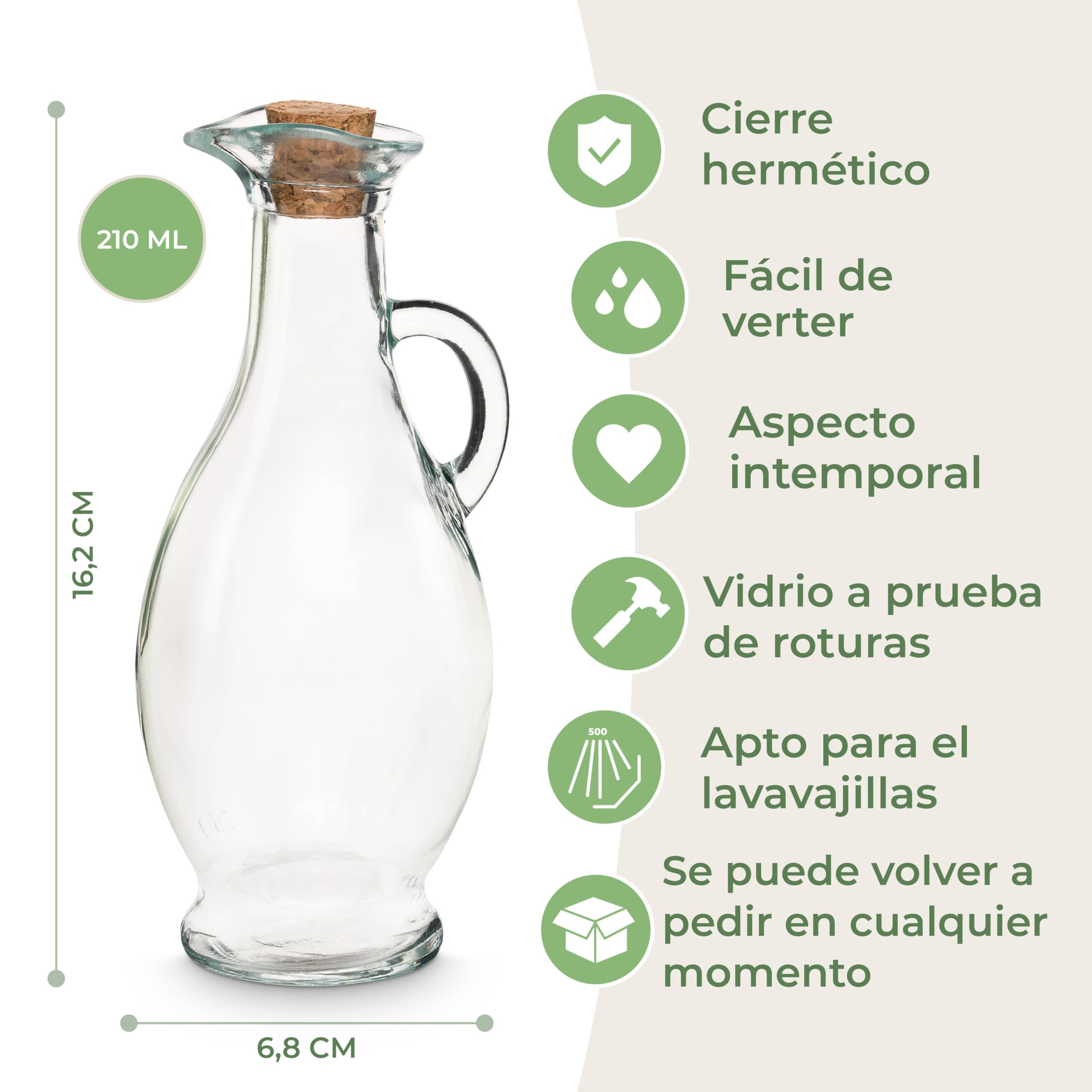 Calentador de aceite de masaje con jarra de cristal, Calienta el aceite agradablemente en solo 5 minutos, Calentamiento continuo de 0 a 100 °C.