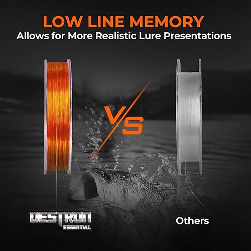 Miniatura 7 de KastKing Destron Essential - Línea de pesca de monofilamento, revestimiento avanzado de polímero para alta resistencia a la abrasión, súper suave,