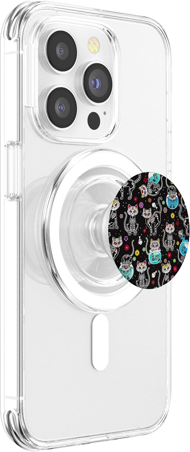 Watercolor Colorful Cat Print Pop Kitty Socket Mount Print PopSockets PopGrip: Swappable Grip for Phones & Tablets PopSockets PopGrip for MagSafe