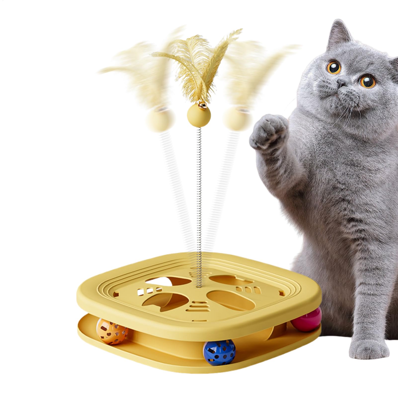 Juguete interactivo para gatos activos: laberinto antideslizante contra el aburrimiento