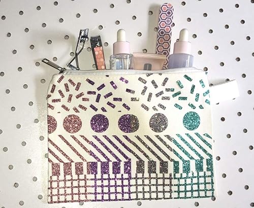 Miniatura 7 de Craftables Vinilo de transferencia de calor con purpurina aguamarina, HTV  5 hojas brillantes fáciles de desmalezar, vinilo para plancha para