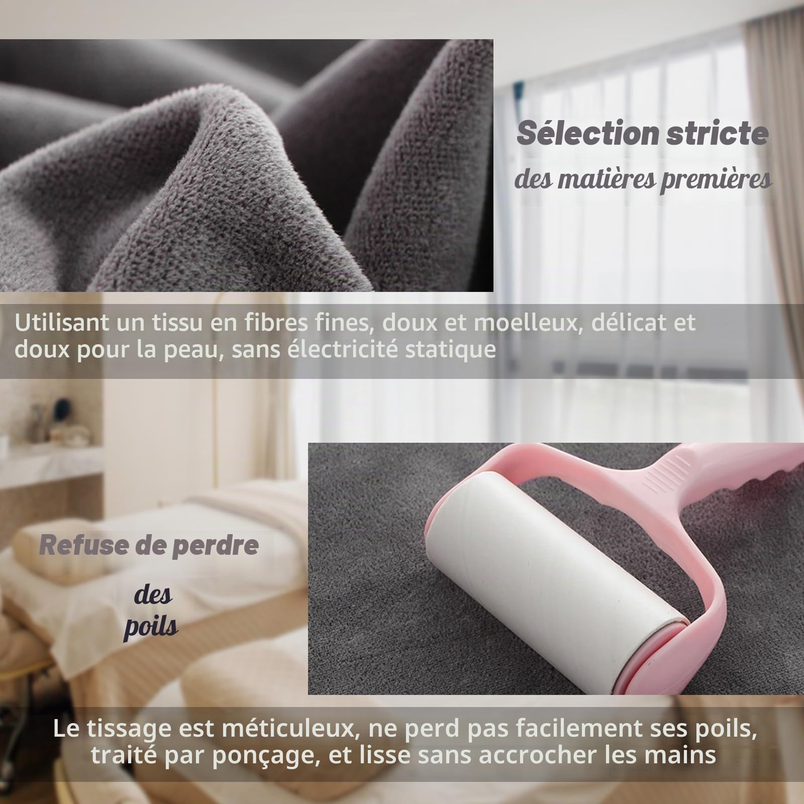 Lot de 3 housses de table de massage avec trou pour le visage, douces et respirantes pour table de massage pour lit de beauté universel, tables de massage, spa, salon de beauté et de visage
