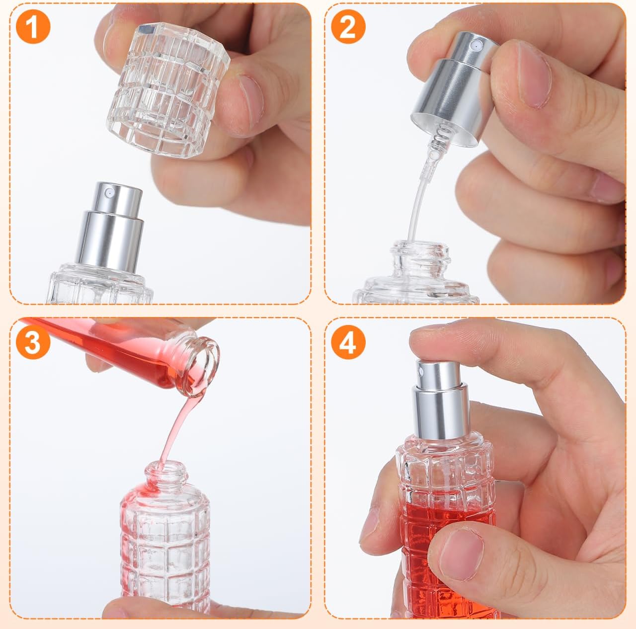 Gadpiparty Refillable Bitters Bottles 2 Pack Vintage Style Glass Spray Bottles for Cocktails Multipurpose Bar Supply Atomizer Sprayer 4.84X1.10 Inch