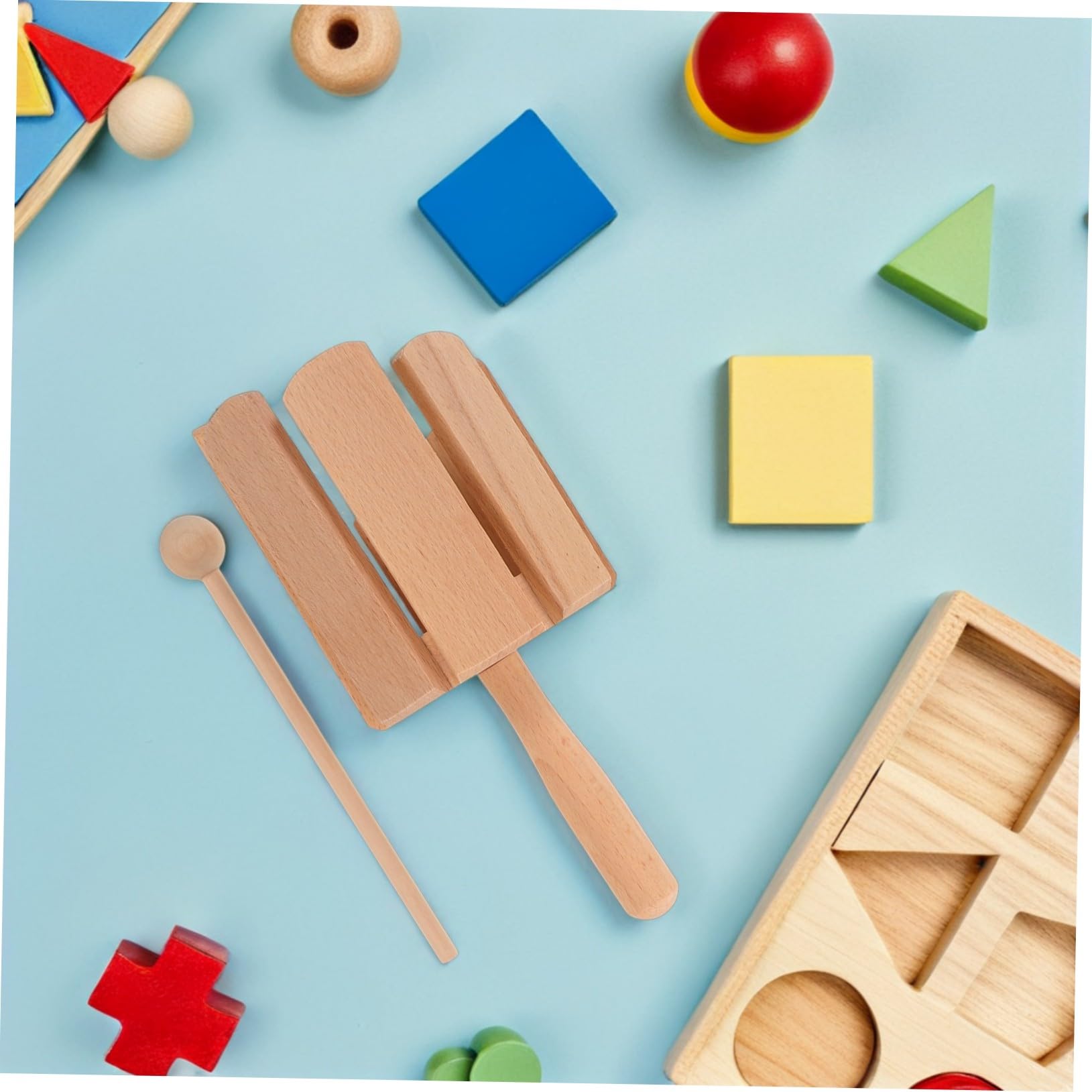 Instrumento Orff de 8 Tonos, 2 Piezas, Madera, Percusión Educativa Infantil