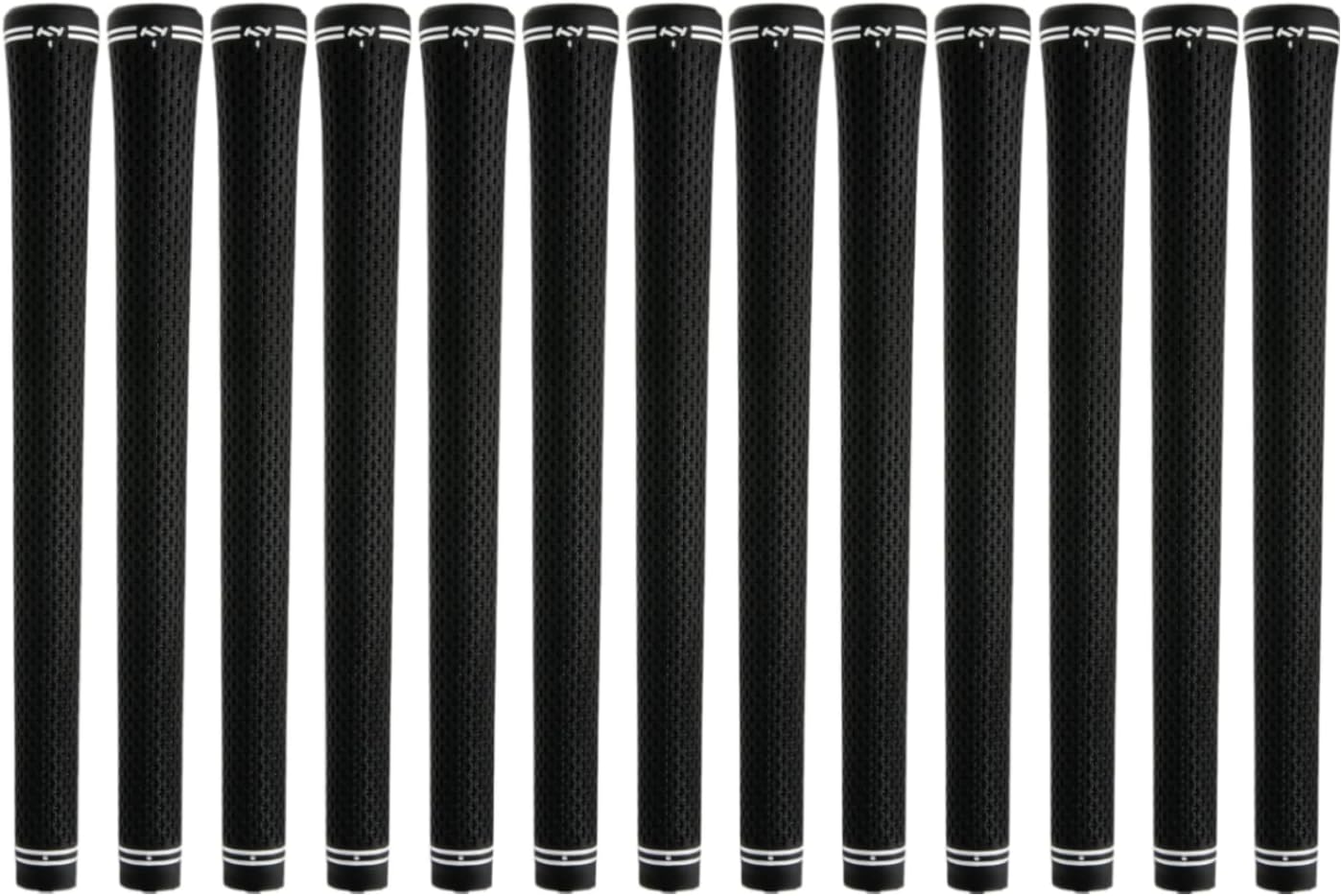 True Temper Icon Golf Club Grips Black/White Standard Core .580 Round Set of 13