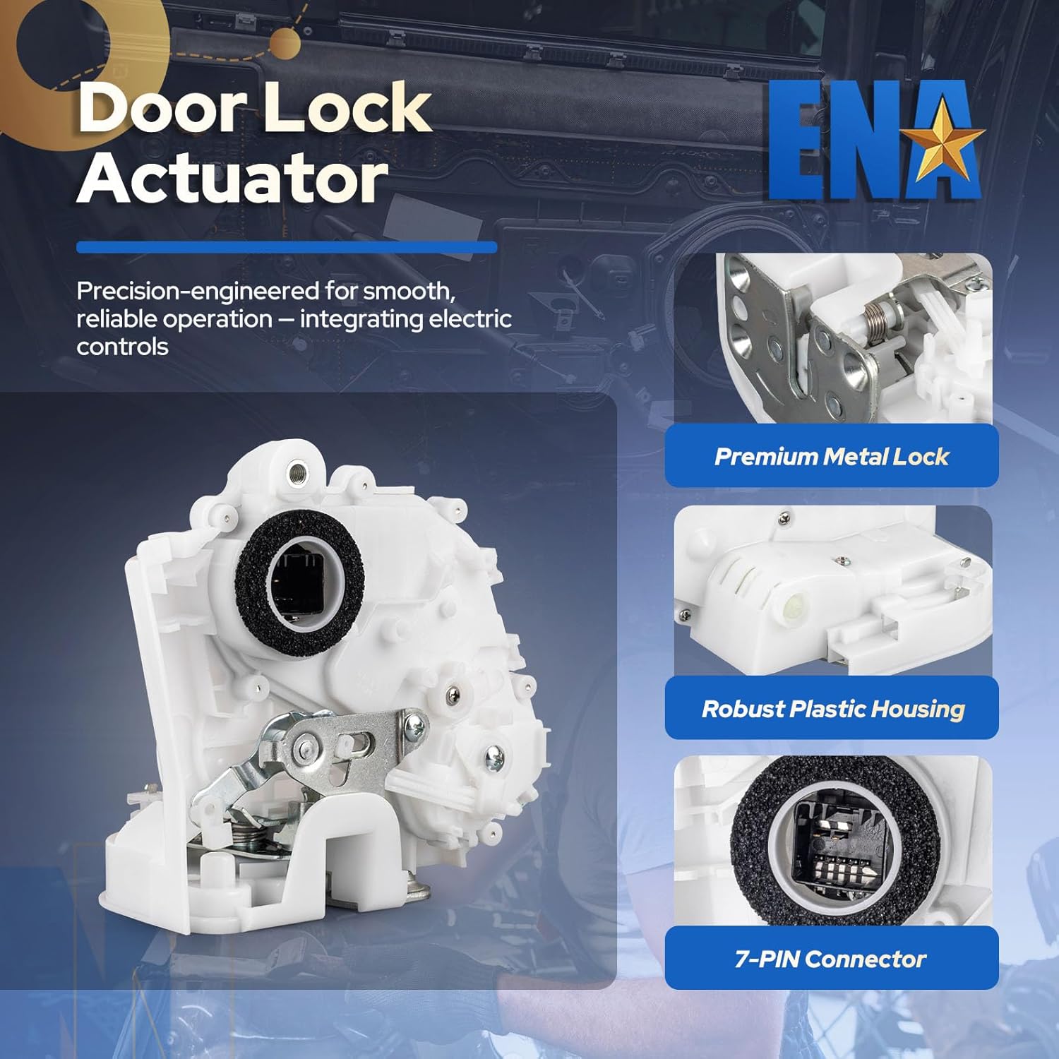 ENA Power Door Lock Latch Actuator Assembly Rear Left Driver Side Compatible with Honda CRV 2007 2008 2009 2010 2011 Replacement for 72650SWAA01 937-567 937567 DLA1001 SKDLA1001 HA0816513 A26850007