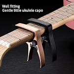 Mini 4 String Guitar Capo, Professional Ukulele Capo (Black)