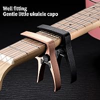 Vista 3 de Cejilla de ukelele para guitarra de 4 cuerdas y mandolina, cejilla profesional para ukelele de tamaño mini (Negro)