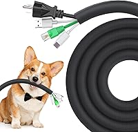 Vista 1 de Protector de Cable para Perros y Gatos 3.05m - 1/2 pulgada, Funda Flexible para Cables para una Fácil Gestión de Cables, Protege los Cables