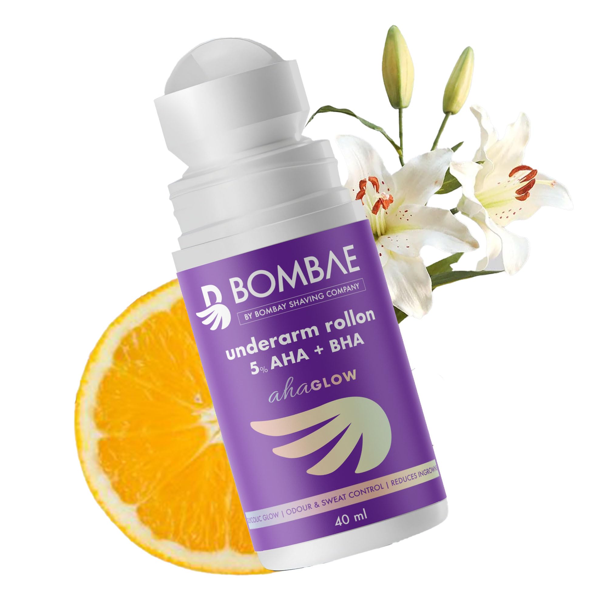 Bombae Underarm Roll on Deodorant for Women | 1% Salicylic Acid, 2% Glycolic Acid, 2% Lactic Acid| 5% AHA+BHA | No Alcohol| Prevents Odour, Reduces Pigmentation| 40 mL-image-11