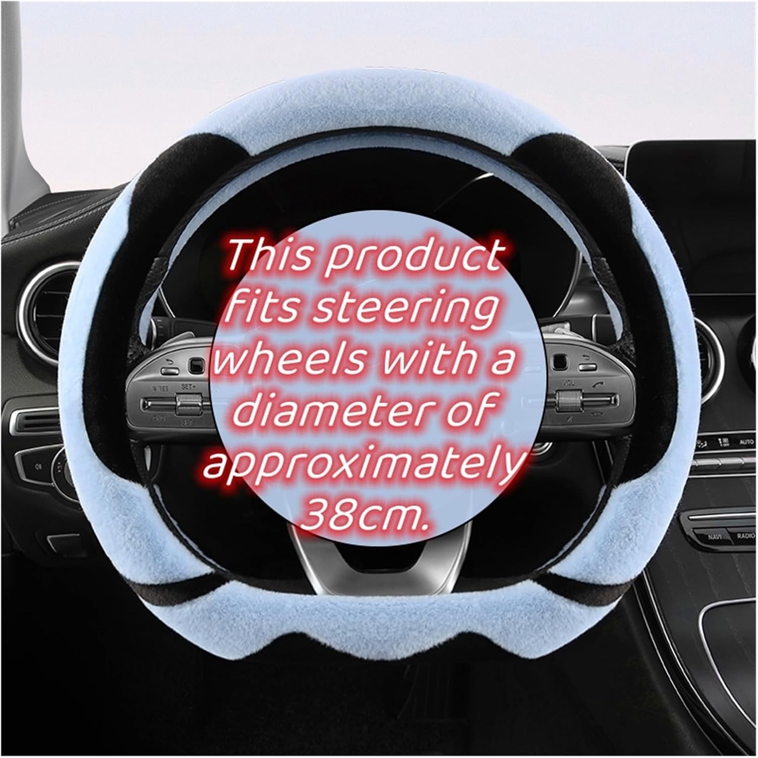 Car Steering Wheel Cover for D Type Car Steering Wheel Cover Car Decorations Comfortable and Breathable Easy to Install (Color : 5#)