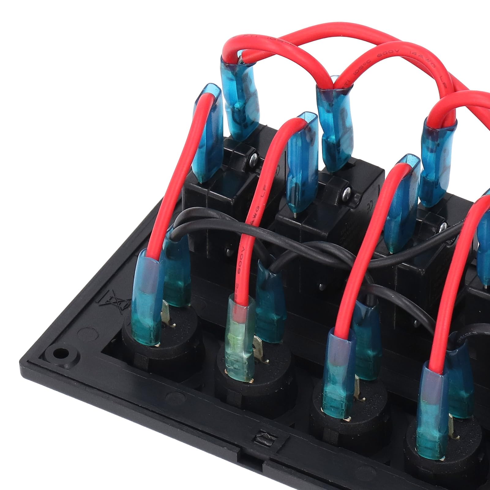 Pannello Interruttori a 8 Gruppi per Protezione Sovraccarico per Yacht Barca Installazione Semplice Materiale ABS Precablaggio Pannello Interruttori Marini con Etichette