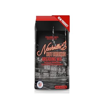 Colonel Jims Nashville Hot Chicken Breading Mix, 5 lb 80 oz Bag - Spicy Southern Fry Coating - Professional Restaurant-Quality - Made in USA