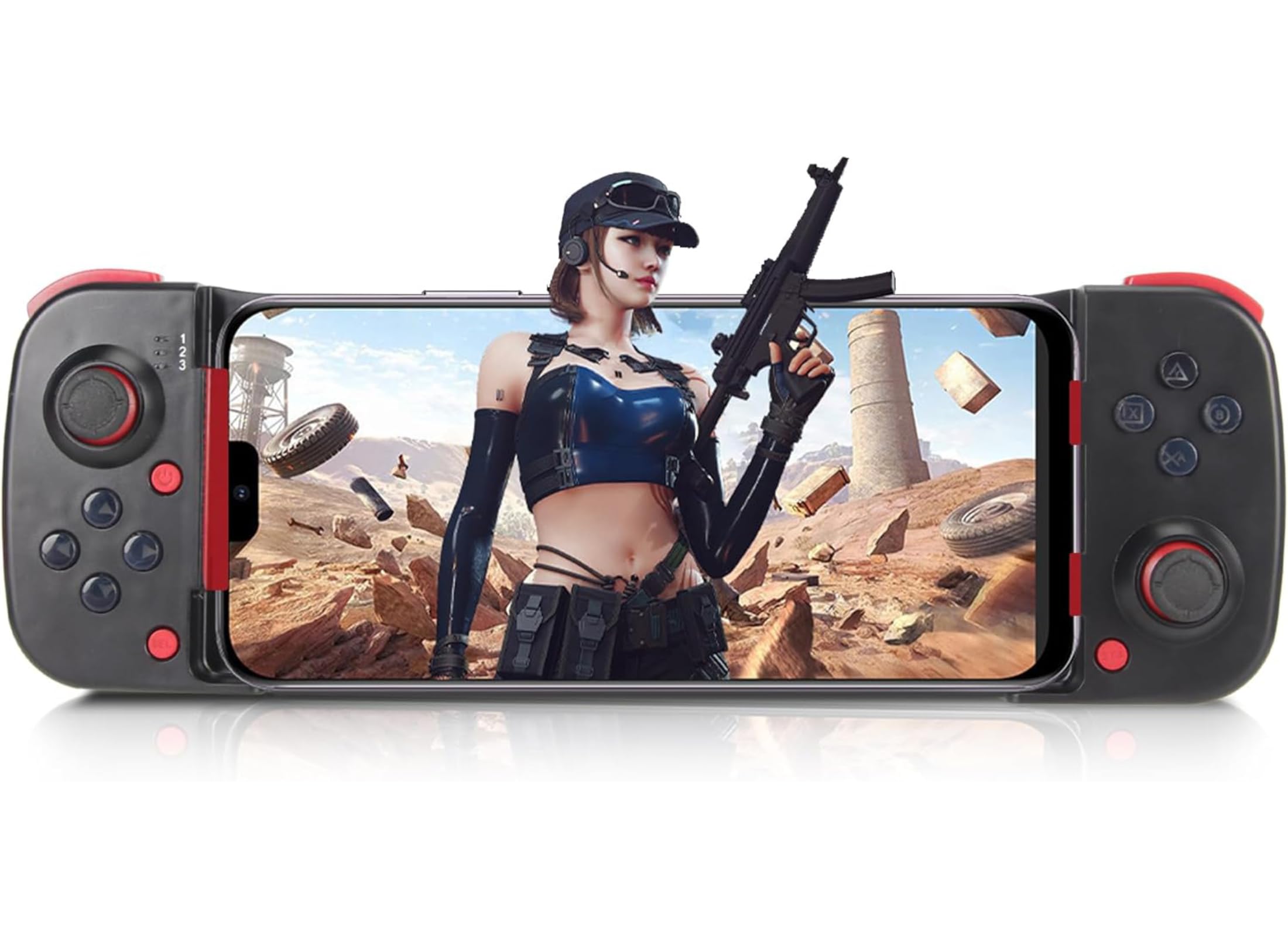 Gamepad Bluetooth ZASCHMOY Estensibile Per Smartphone – Compatibile IOS/Android, Bluetooth 5.0, Design Ergonomico - 4