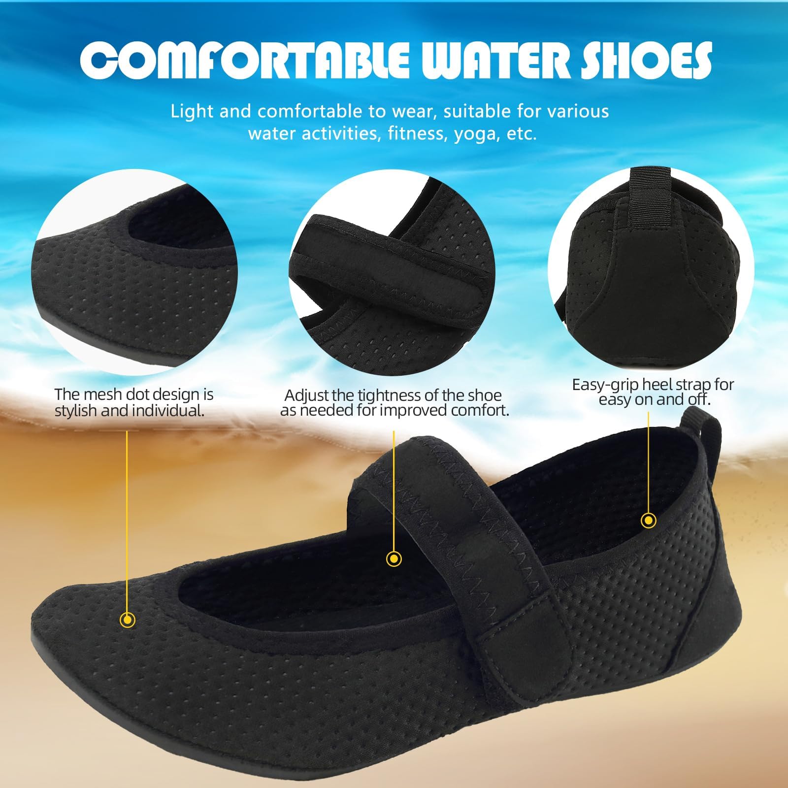 Acfoda Scarpe da Scoglio Uomo Donna Asciugatura Rapida Antiscivolo Scarpette Mare Immersione Spiaggia 35-45 EU
